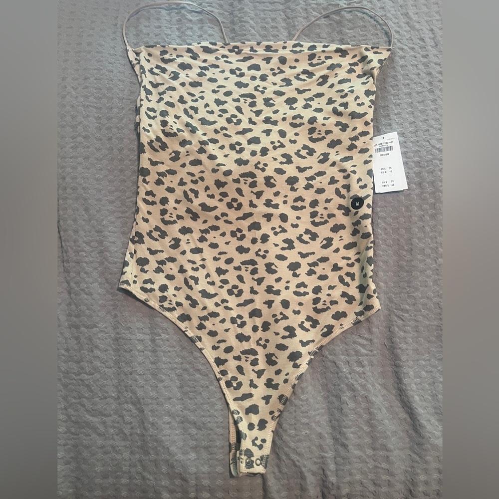 Abercrombie & Fitch Animal Print Tank Bodysuit NWT Size Medium